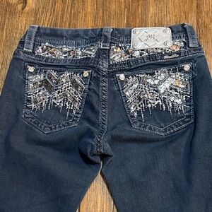 Miss Me Women's Deep Indigo Mid Rise Easy Boot Jeans